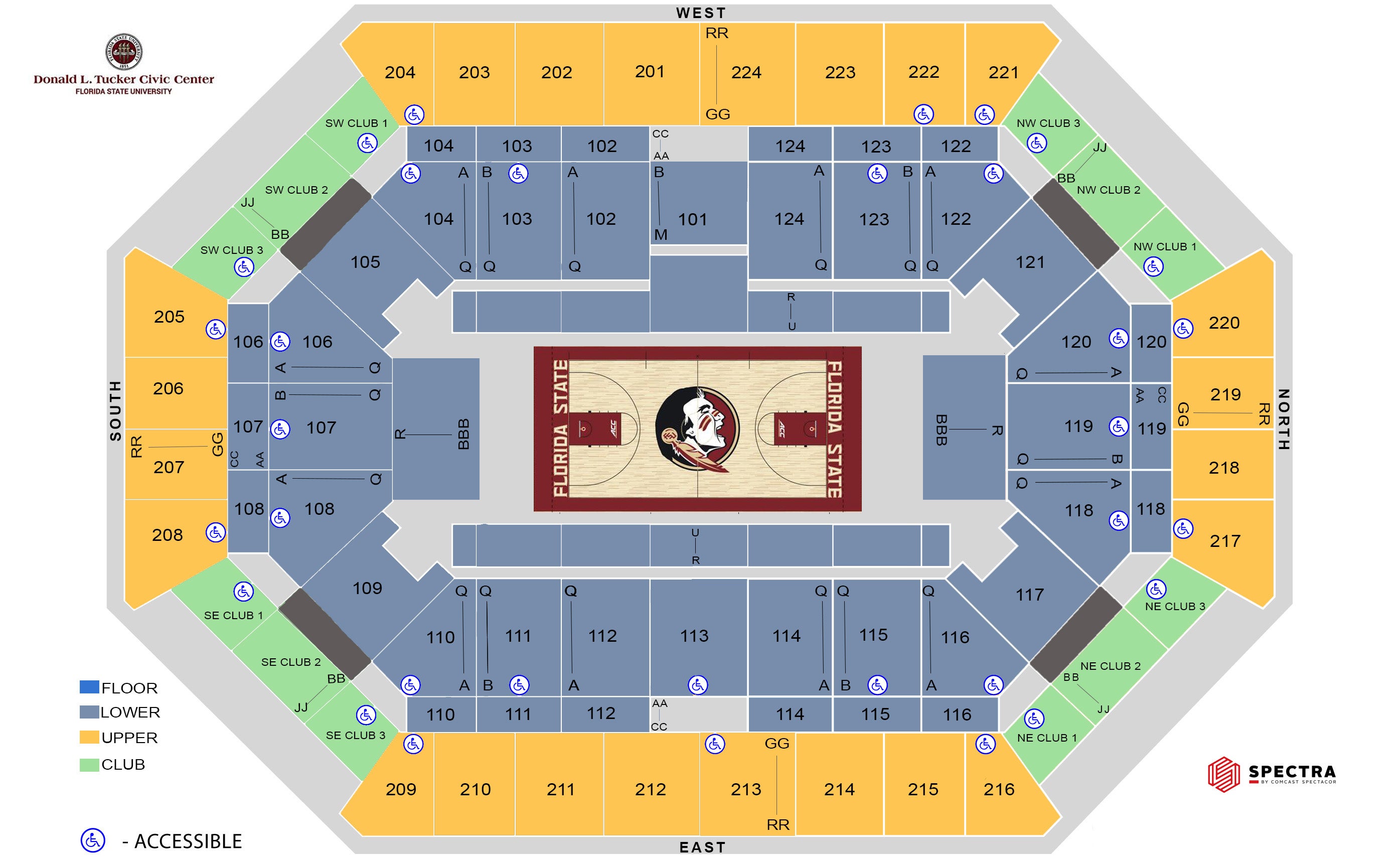 Center Seating Chart