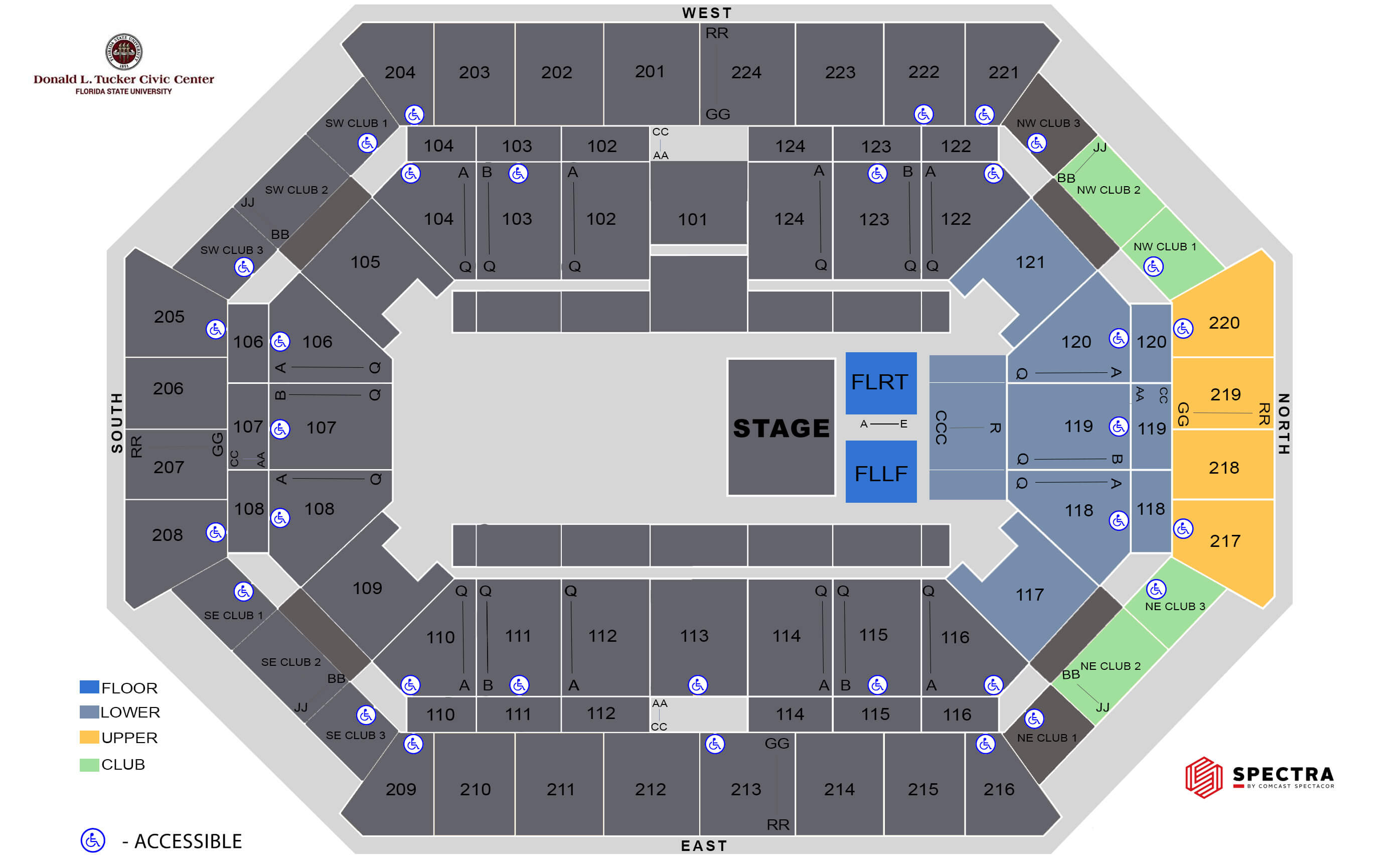 Donald L Tucker Civic Center Seating Chart