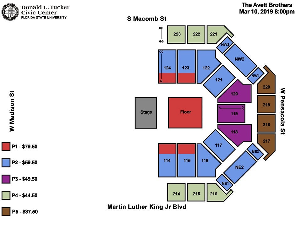 Donald Tucker Seating Chart