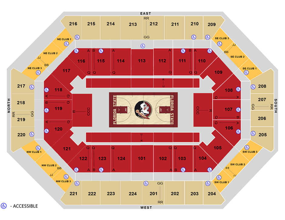 Donald L Tucker Civic Center Seating Chart