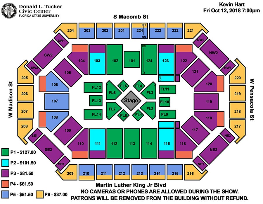 Acc Seating Chart Kevin Hart